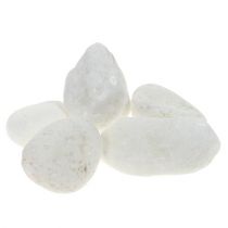 kohteita Deco kiviä verkossa valkoinen 1cm - 2,5cm 1kg