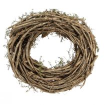 kohteita Luonnonmukainen koristeellinen seppele oksilla ja setripuun käpyillä, puinen seppele, oviseppele, seinäkoriste, pöytäkoriste, maalaistyyli/boho, Ø40cm