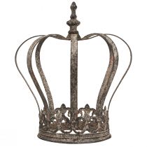 kohteita Koristeellinen kruunu antiikkityylinen metallikoriste ruoste Ø19,5cm K22cm