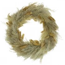 Pampasruoho Lagurus oviseppele kuivattu kukka seppele Ø31cm