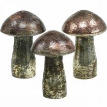 Deco sienet metalli pinkki pöytäkoristelu syksy Ø6,5cm K10cm 3kpl