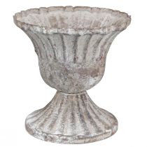 kohteita Koristekuppi Rustic Antique Chalice Harmaa Valkoinen Ø8cm K8,5cm 2kpl