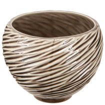 kohteita Koristekulho Kukkaruukku Keraaminen Beige Ruskea Ø15cm 2kpl