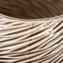 kohteita Koristekulho Kukkaruukku Keraaminen Beige Ruskea Ø15cm 2kpl