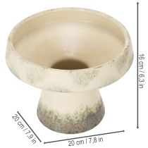 kohteita Koristeellinen keraaminen kulho, kermanharmaa-vihreä, Ø20cm, K16cm