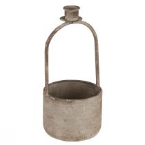 kohteita Koristekulho kynttilänjalalla antiikkiharmaa ruoste Ø11cm K23,5cm