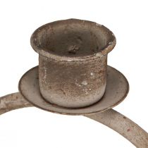kohteita Koristekulho kynttilänjalalla antiikkiharmaa ruoste Ø11cm K23,5cm