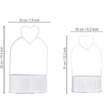 kohteita Koristekulho soikea metalli sydämenvalkoisella 20/16cm sarja 2 kpl