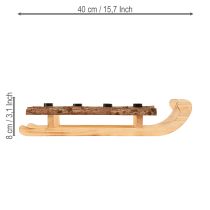 kohteita Koristeellinen rekipuun kuorikynttilänjalka, 4 kpl, 40 × 12,5 cm