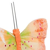 kohteita Koristeelliset perhoset langalla, värilliset 8,5 cm 12kpl