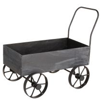 kohteita Koristeellinen kottikärryjen kasvilaatikko metalli antrasiitti L30cm