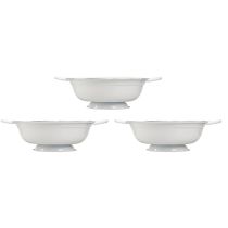 kohteita Koristekulho metallia valkoinen musta Vintage Ø20,5cm 3kpl