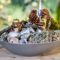 Koristeellinen sika uudenvuodenaaton koriste hopea kimallus 3,5 cm 2kpl