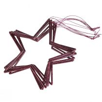 kohteita Koristeellinen tähtimarjajoulukoriste, riippuva glitter Ø18cm, 8-osainen setti