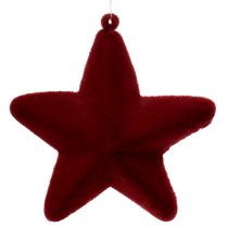 Koristeellinen tähti tummanpunainen 20 cm parveni