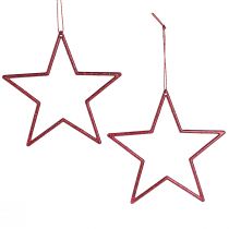 kohteita Koristeellinen tähti punainen joulukuusikoristeet glitter Ø12cm 12 kpl