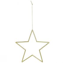 kohteita Kultaiset kimaltavat tähtikoristeet, 18 cm, joulukoristeet, kultaiset tähdet, 8 kpl