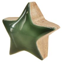 kohteita Koristeelliset tähdet puisia tähtiä vihreä scatter-koriste 3cm 9 kpl