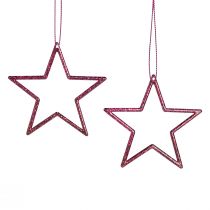 kohteita Koristeelliset tähdet ripustamiseen Berry Glitter 7,5cm 40 kpl