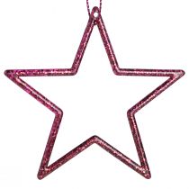 kohteita Koristeelliset tähdet ripustamiseen Berry Glitter 7,5cm 40 kpl