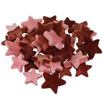 kohteita Koristeelliset tähdet, parveilevat sirontakoriste, viininpunainen, ruskea, Ø4/5cm, 40 kpl