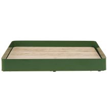 kohteita Koristeellinen tarjotin metallinen neliönmuotoinen vihreä puinen jalusta 25,5 × 25,5 cm