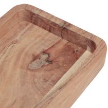 kohteita Koristeellinen tarjotin, pitkänomainen akaasiapuu, luonnonmukainen 40×15cm