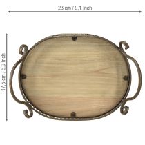 kohteita Koristeellinen tarjotin soikea 23cm x 17.5cm x 7.5cm ruskea