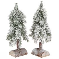 kohteita Koristeellinen joulukuusi tekolumella jalustalla 30cm 2kpl