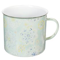 kohteita Koristeellinen muki, kukkaruukku, mandala, emaloitu, Ø13cm K12cm