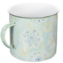 kohteita Koristeellinen muki, kukkaruukku, mandala, emaloitu, Ø13cm K12cm