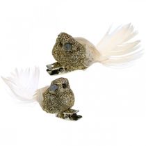kohteita Deco-kyyhkyspari Deco-lintuja pidikkeellä Golden L5cm 4kpl