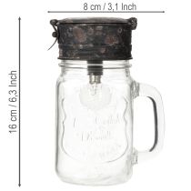 kohteita Koristeellinen juomalasi LED-lampulla Ø8cm K16cm