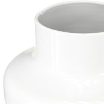 kohteita Koristemaljakko Metallimaljakko koristelu kermanvalkoinen Ø16,5cm K23,5cm