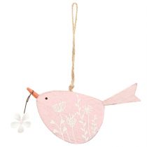 kohteita Koristeellinen lintu kevät koristeena riippuva koriste puu pinkki 15×8,5cm