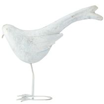 kohteita Koristeellinen Bird Metal Koristefiguuri Vintage White Gold 35x32.5cm