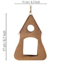 kohteita Koristeellinen riippuva linnunpönttö, ruosteenvärinen linnunpöntön koriste, 17,5 cm