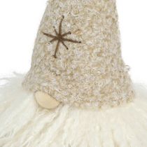 kohteita Koristeellinen tonttuhattu huovasta pöytäkoriste ruskea beige H28cm 2 kpl
