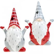 Deco Gnome Tea Light Teline Christmas H18cm 2kpl