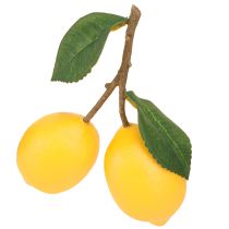kohteita Koristeelliset keinositruunat 2 sitruunaa oksalla 16cm 3kpl