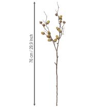 kohteita Koristeellinen oksa tammenterhojen koriste vihreä syyskoriste keinotekoinen 80cm