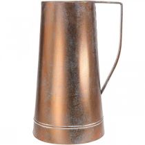 kohteita Vintage-koristeellinen maljakko kuparijäljitelmässä, maalaismainen koristekannu kuivakukille ja tekokasveille, K36cm L21cm