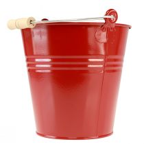 kohteita Koristeellinen ämpäri metalliistutuskone punainen Ø22cm K21,5cm 6L