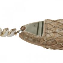 Deco kala, puinen kala Deco, kalariipus puu 21cm