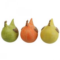 Deco Chicken Värikkäät pääsiäiskoristeet Vihreä/keltainen/oranssi 13cm 3kpl