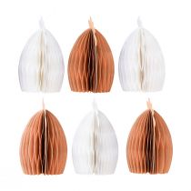 kohteita Koristeellinen kanankukon hunajakennopaperi valkoinen oranssi 7,5×4,5×8cm 6 kpl