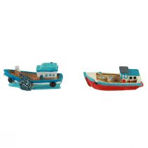kohteita Koristeellinen vene vene sininen punainen merellinen pöytäkoristeet 5cm 8kpl