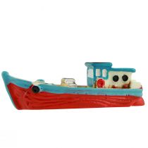 kohteita Koristeellinen vene vene sininen punainen merellinen pöytäkoristeet 5cm 8kpl