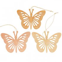 Deco perhoset deco ripustin oranssi/vaaleanpunainen/keltainen 12cm 12kpl