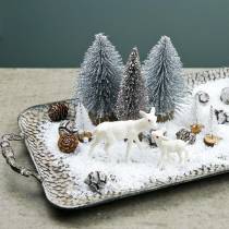 Koristeellinen tarjotin kahvoilla antiikkihopeaa 45cm x 25cm